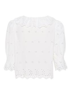 Saint Tropez Kaita Cotton Embroidered Shirt, Bright White - view 2, Bright White