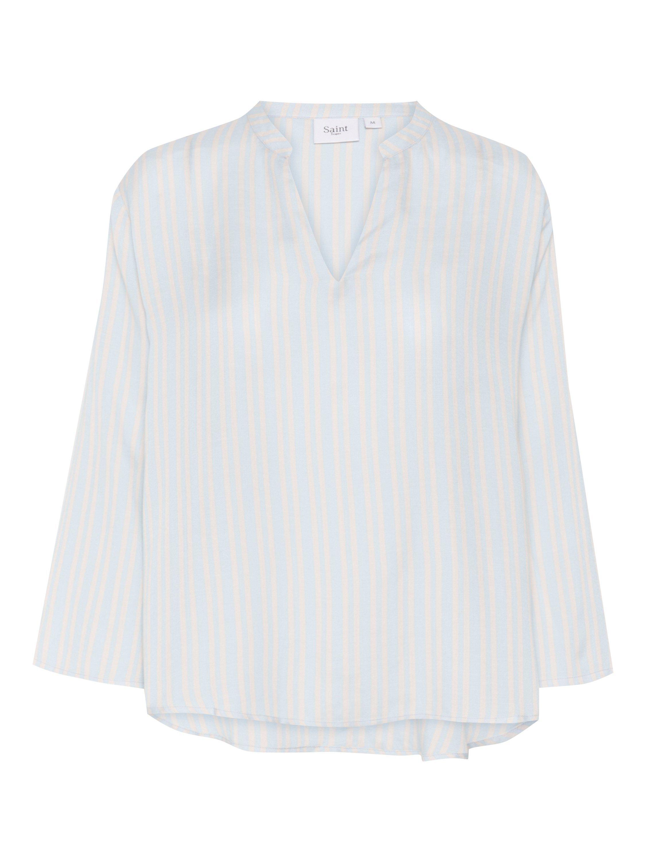 Product image 5 of 6, which shows Saint Tropez Katha Stripe Top, Blue Fog/Multi, XS