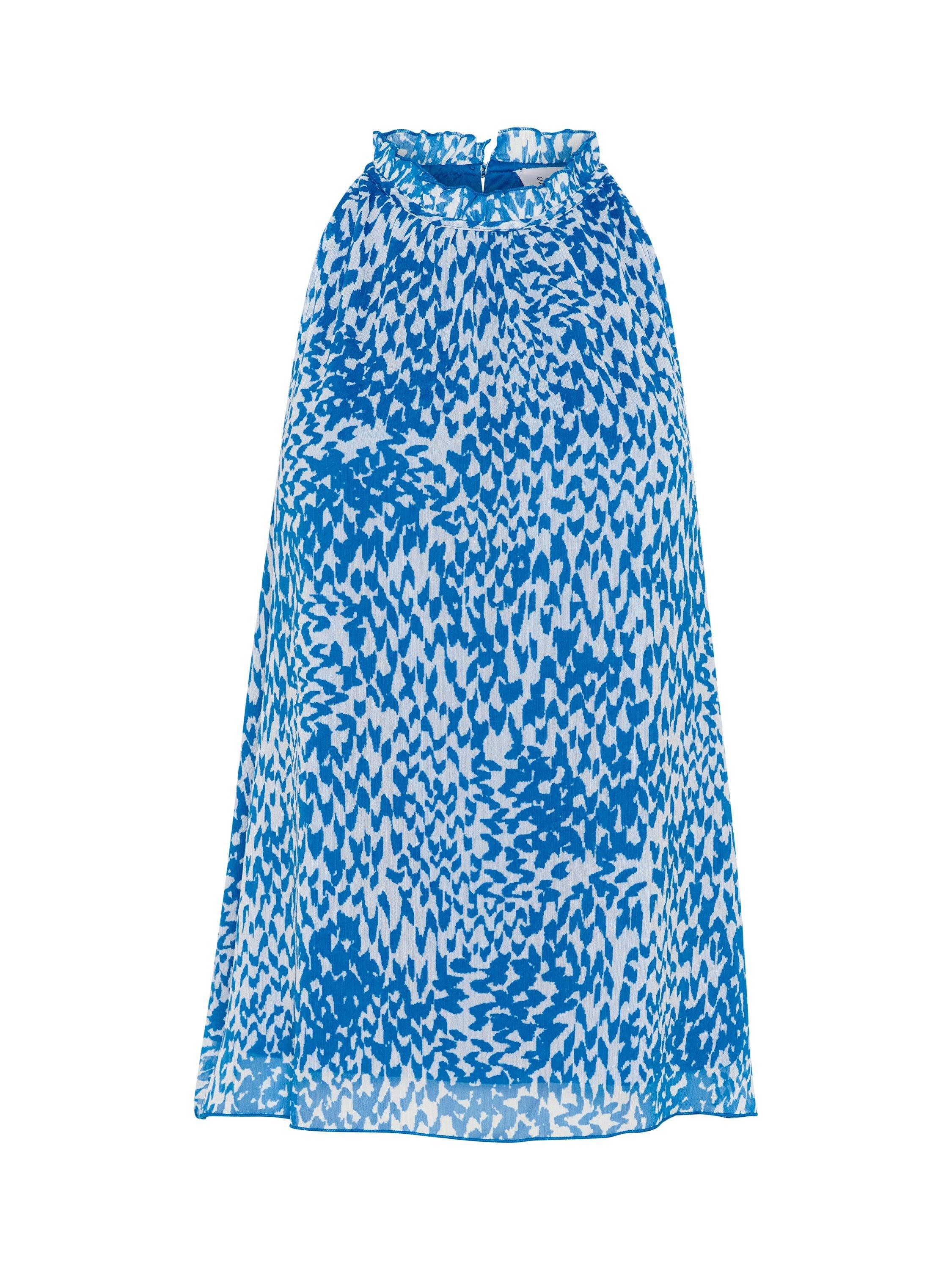 Product image 1 of 2, which shows Saint Tropez Kesia Abstract Sleeveless Top, Blue/Multi, XS