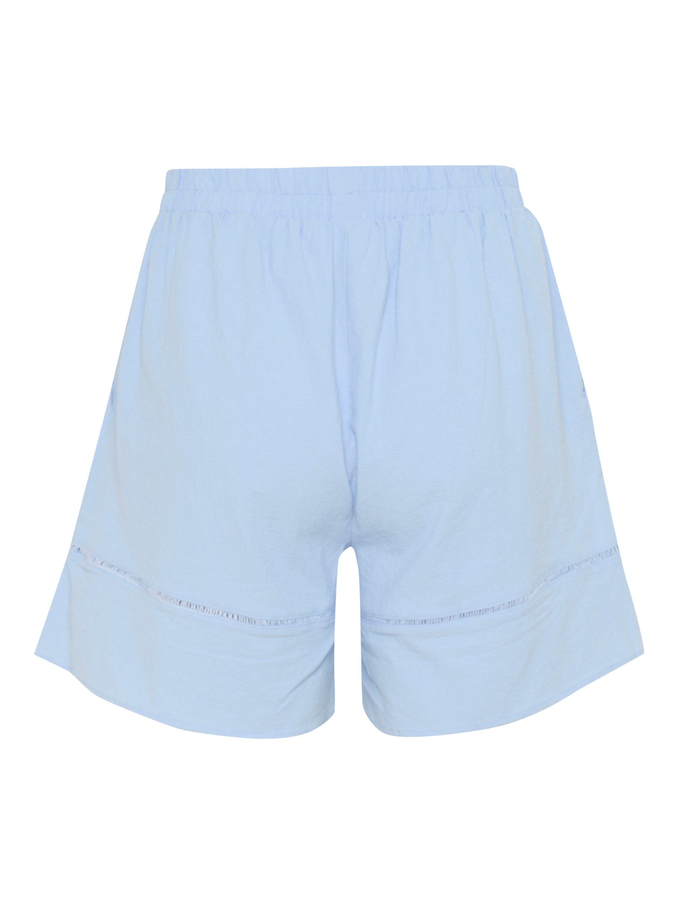 Product image 6 of 6, which shows Saint Tropez Kalinda Cotton High Waisted Shorts, Chambray Blue, XS