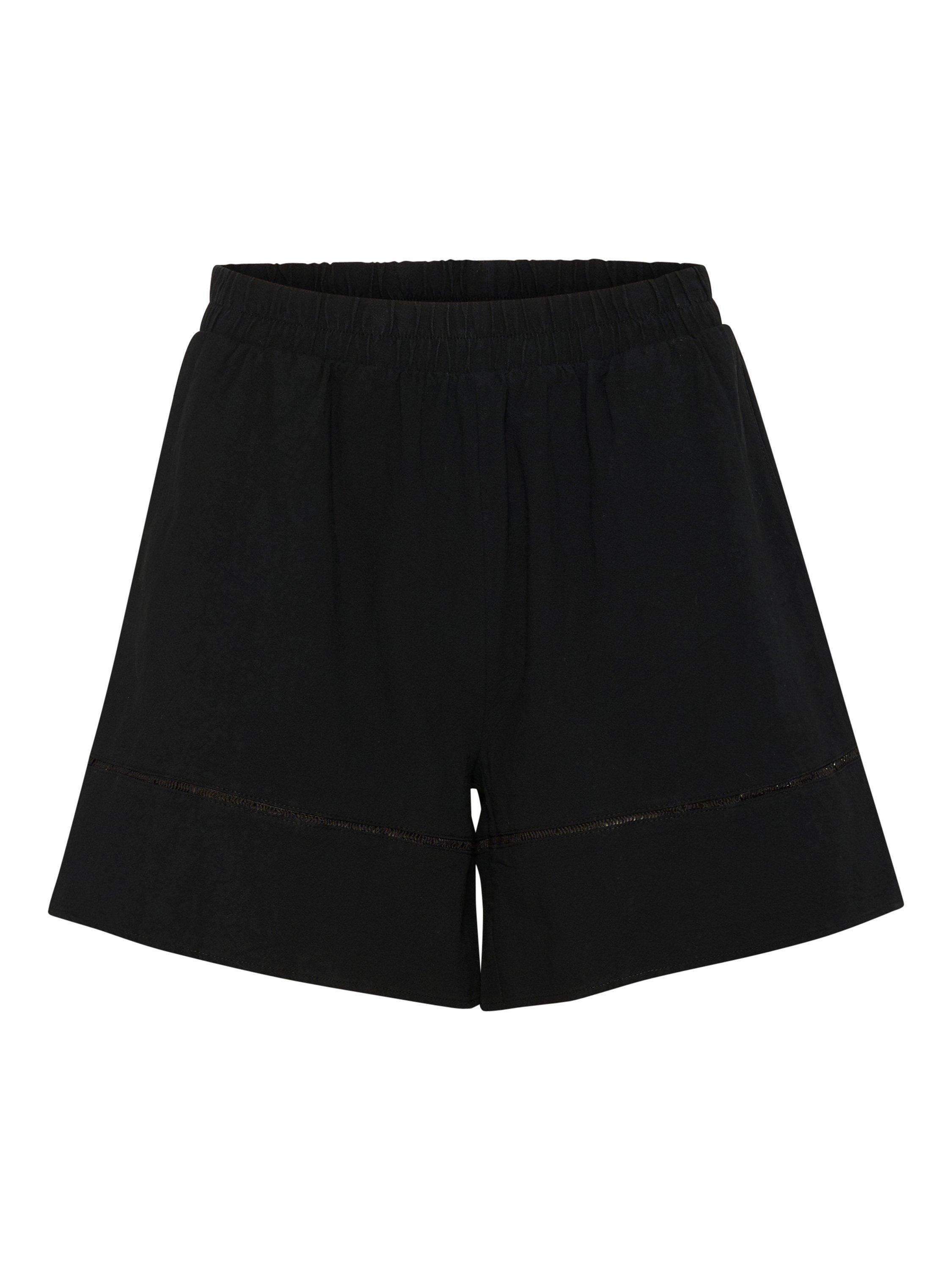 Product image 5 of 6, which shows Saint Tropez Kalinda Cotton High Waisted Shorts, Black, XS
