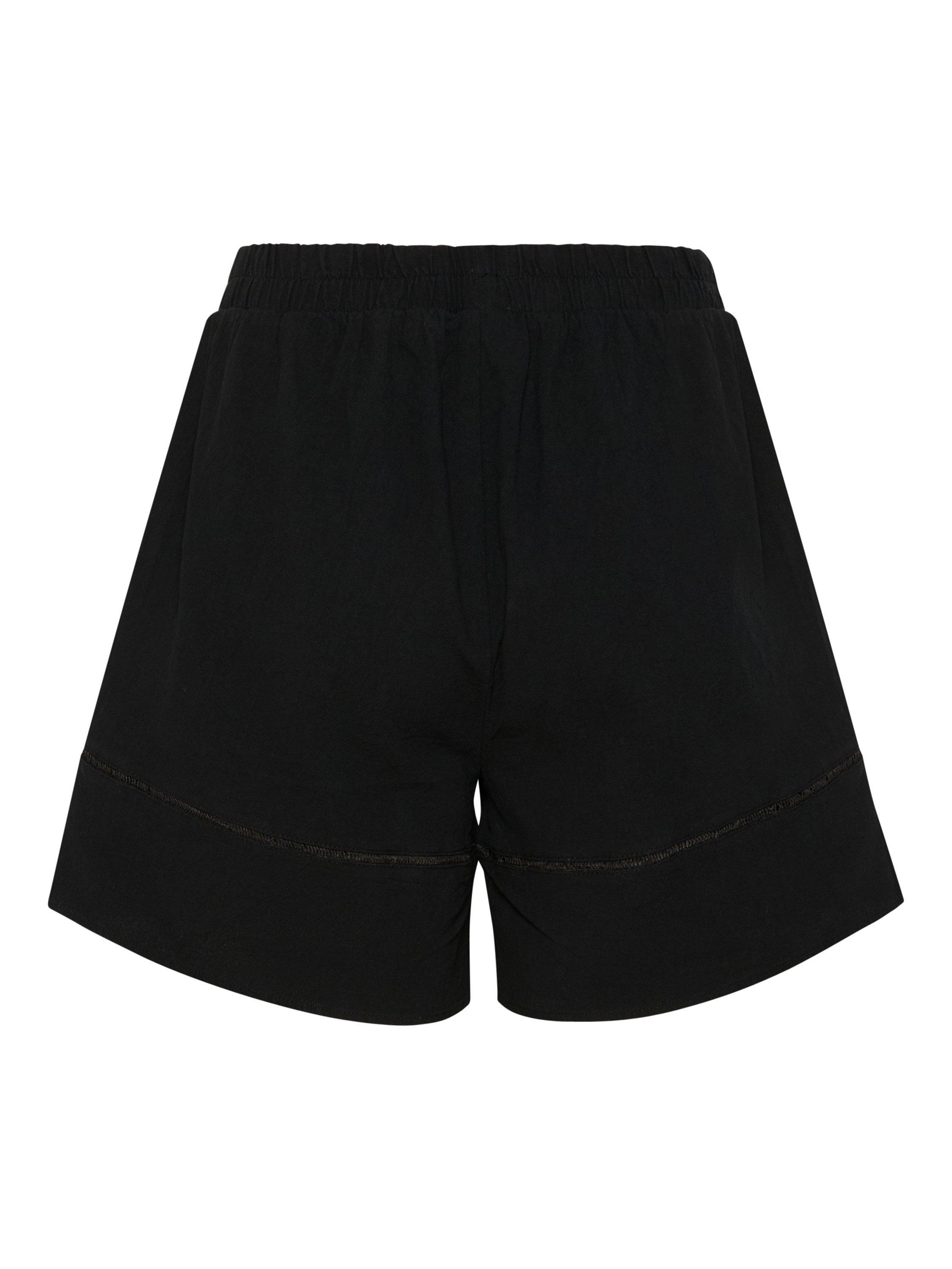 Product image 6 of 6, which shows Saint Tropez Kalinda Cotton High Waisted Shorts, Black, XS