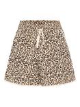 Saint Tropez Kirby Leopard Print Drawstring Shorts, Creme/Multi