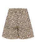 Saint Tropez Kirby Leopard Print Drawstring Shorts, Creme/Multi