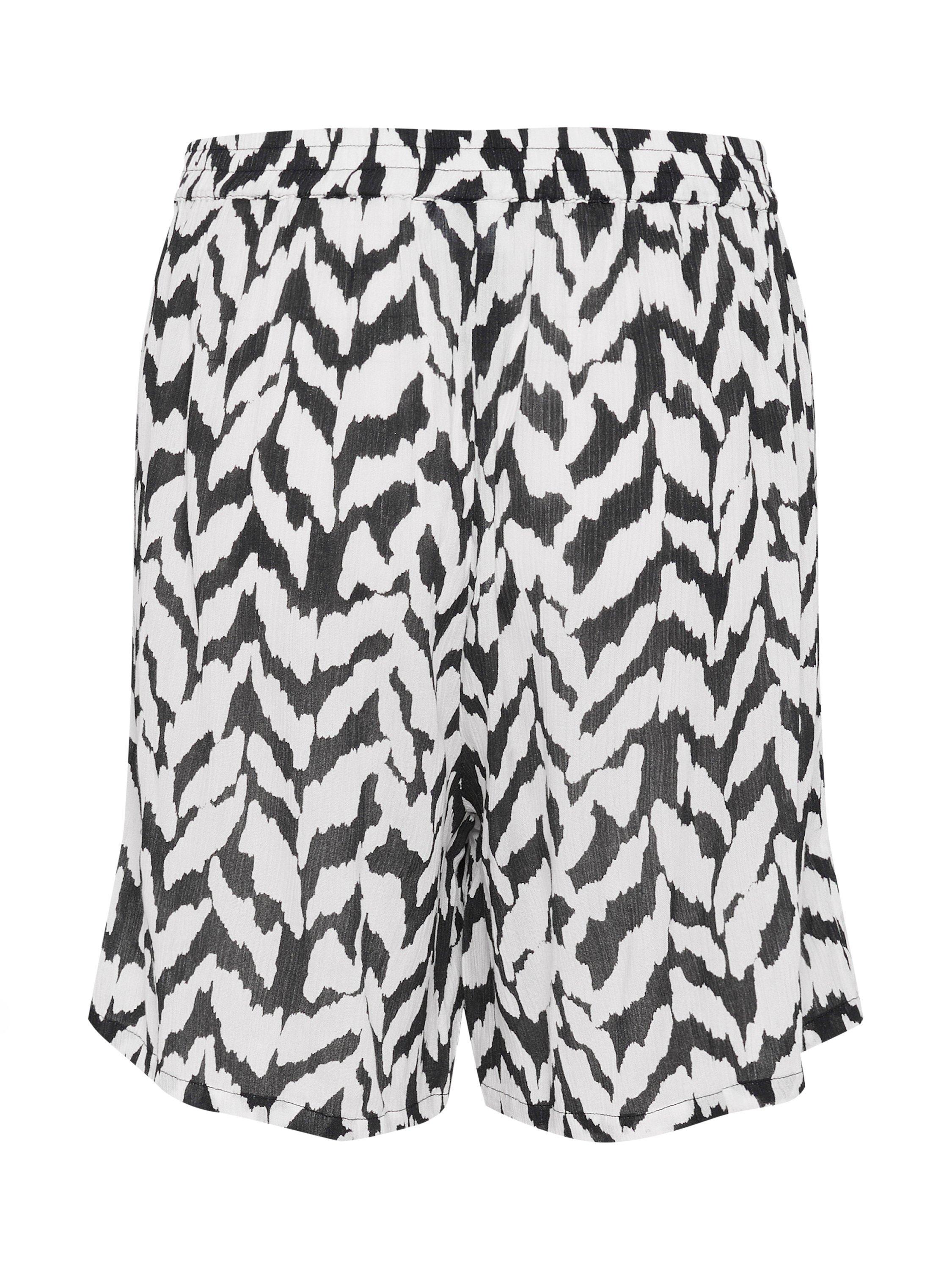 Product image 2 of 2, which shows Saint Tropez Vega Monochrome Strokes Shorts, Black/Multi, XS