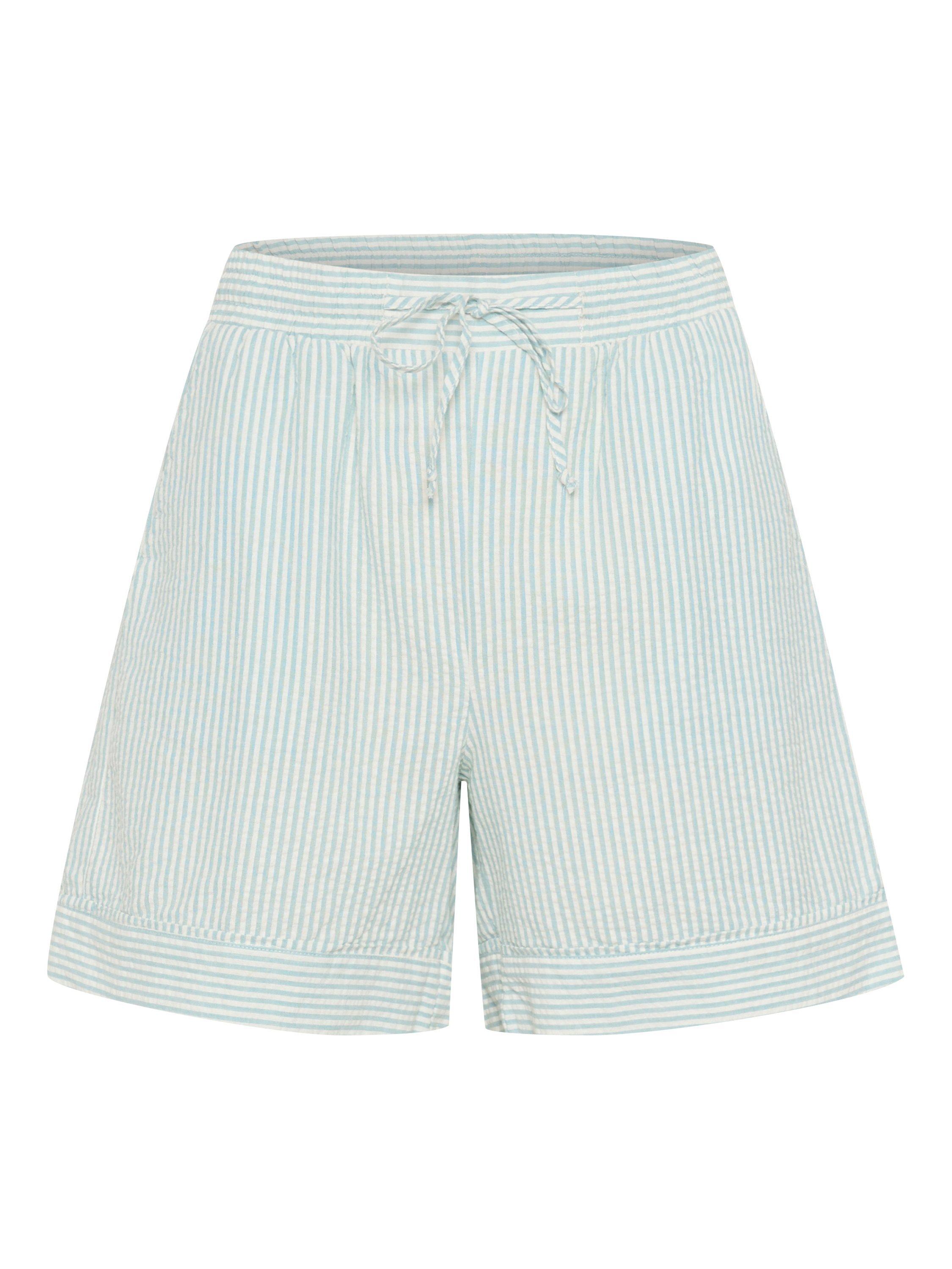 Product image 5 of 6, which shows Saint Tropez Kira Stripe Tie Waist Shorts, Reef Waters, XS