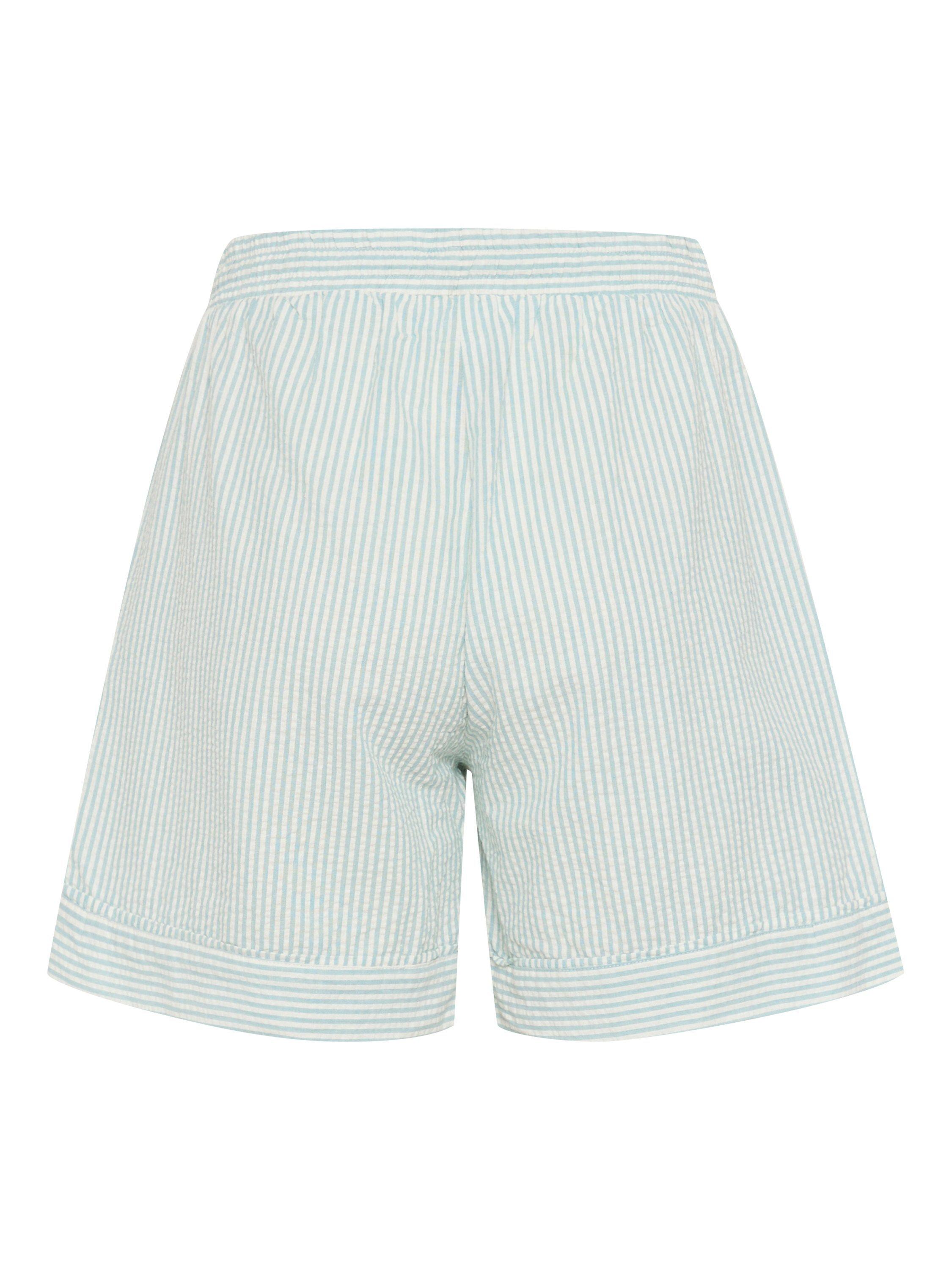 Product image 6 of 6, which shows Saint Tropez Kira Stripe Tie Waist Shorts, Reef Waters, XS