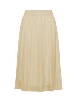 Saint Tropez Coral High Waist Chiffon Midi Skirt, Plaza Taupe, Plaza Taupe