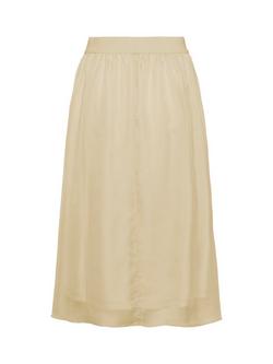 Saint Tropez Coral High Waist Chiffon Midi Skirt, Plaza Taupe - view 2, Plaza Taupe