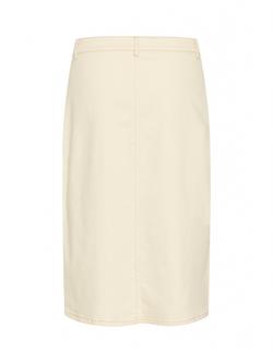 Saint Tropez Kayo Button Denim Midi Skirt, Winter White - view 2, Winter White