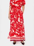 Saint Tropez Khloe Floral Flared Maxi Skirt, Red/Multi