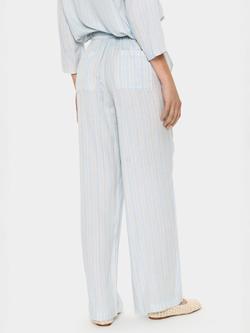 Saint Tropez Katha Stripe Straight Trousers, Blue Fog/Multi - view 2, Blue Fog/Multi