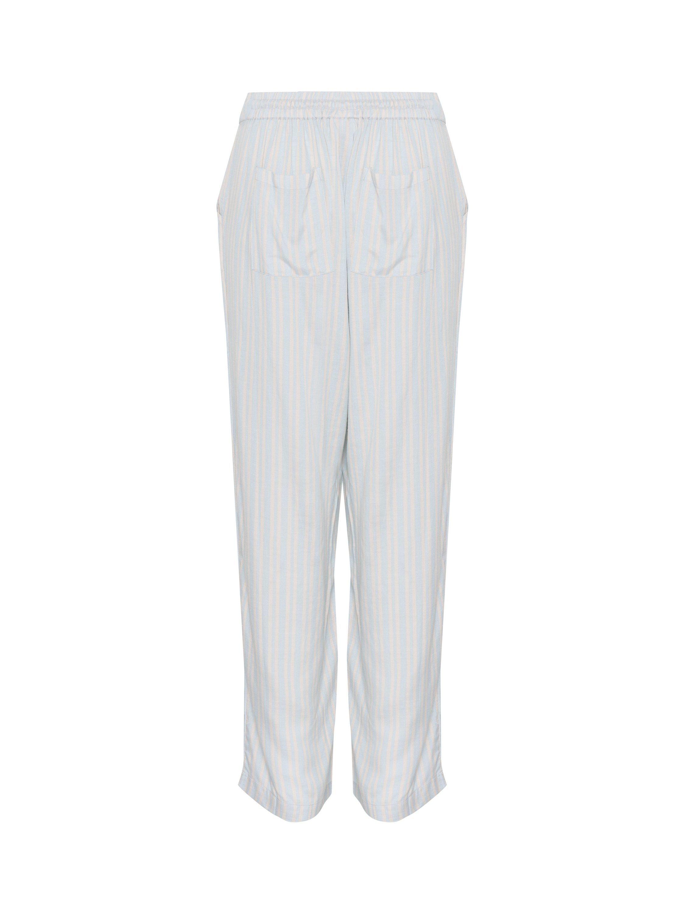 Product image 6 of 6, which shows Saint Tropez Katha Stripe Straight Trousers, Blue Fog/Multi, XS