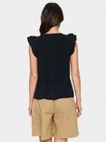 Saint Tropez Klaudia Frill Sleeve Shirt, Black