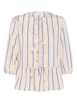 Saint Tropez Kotrina Stripe Tie Front Top, Campanula, Campanula