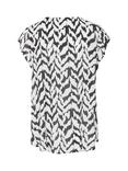 Saint Tropez Vega Adele Monochrome Strokes Top, Black/Multi