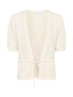 Saint Tropez Karna Pointelle Tie Front Cardigan, Ice