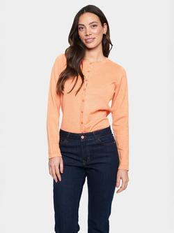 Saint Tropez Mila Round Neck Long Sleeve Cardigan, Bird Of Paradise