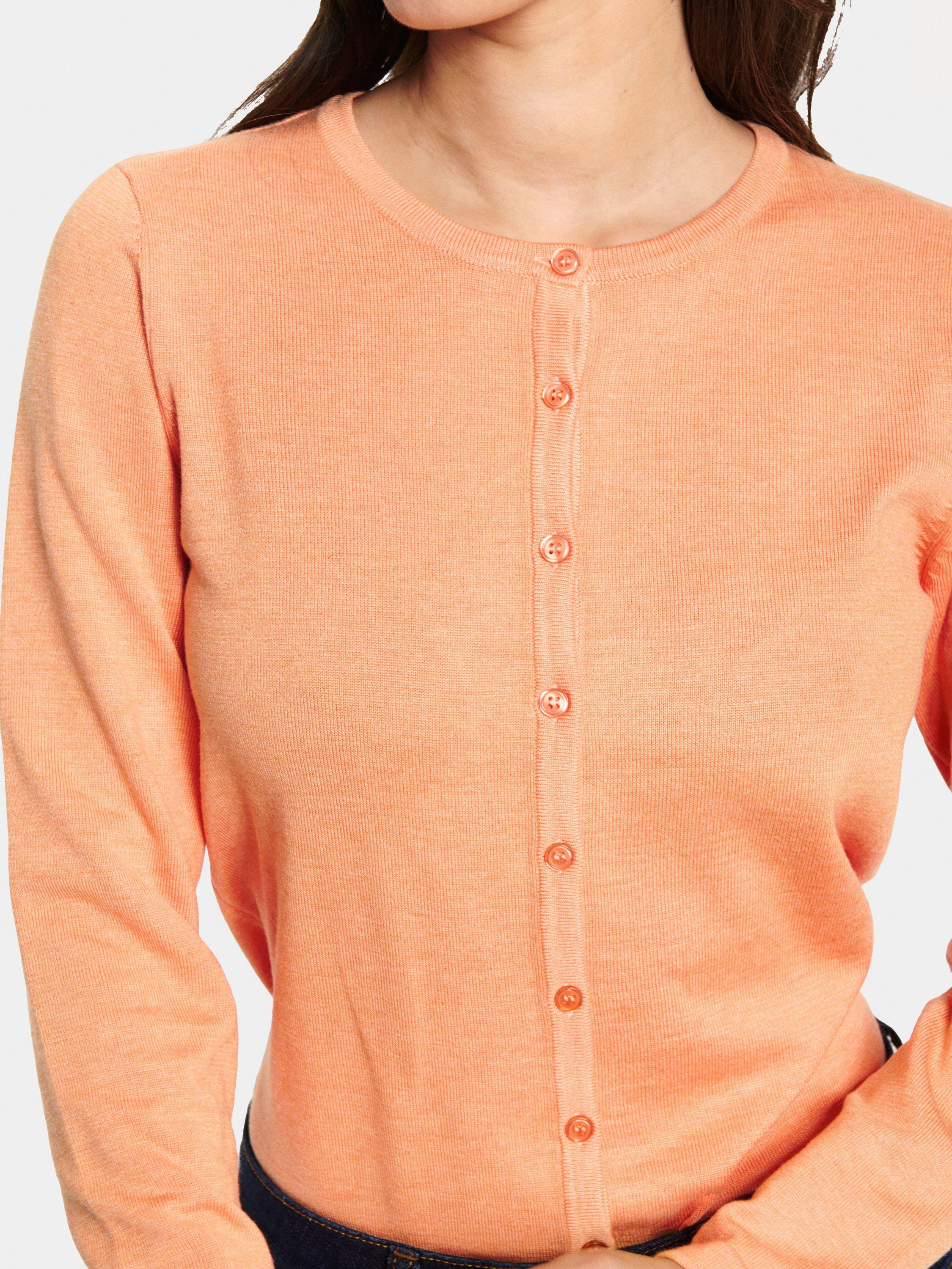 Product image 4 of 6, which shows Saint Tropez Mila Round Neck Long Sleeve Cardigan, Bird Of Paradise, XS