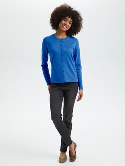 Saint Tropez Mila Round Neck Long Sleeve Cardigan - view 2, Campanula