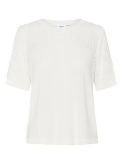 Saint Tropez Konstansia Textured Short Sleeve Jumper, White, White