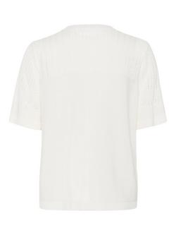 Saint Tropez Konstansia Textured Short Sleeve Jumper, White - view 2, White