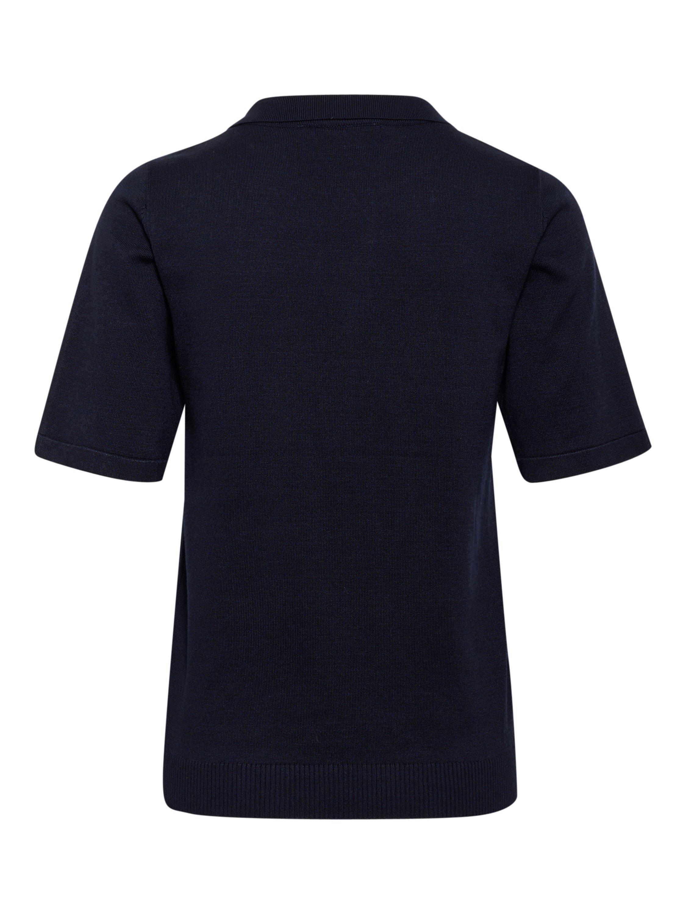 Product image 6 of 6, which shows Saint Tropez Mila Knit Polo Shirt, Navy, XS