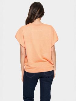 Saint Tropez Mila Short Sleeve Round Neck Top - view 2, Orange