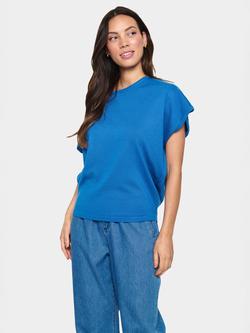Saint Tropez Mila Short Sleeve Round Neck Top, Blue