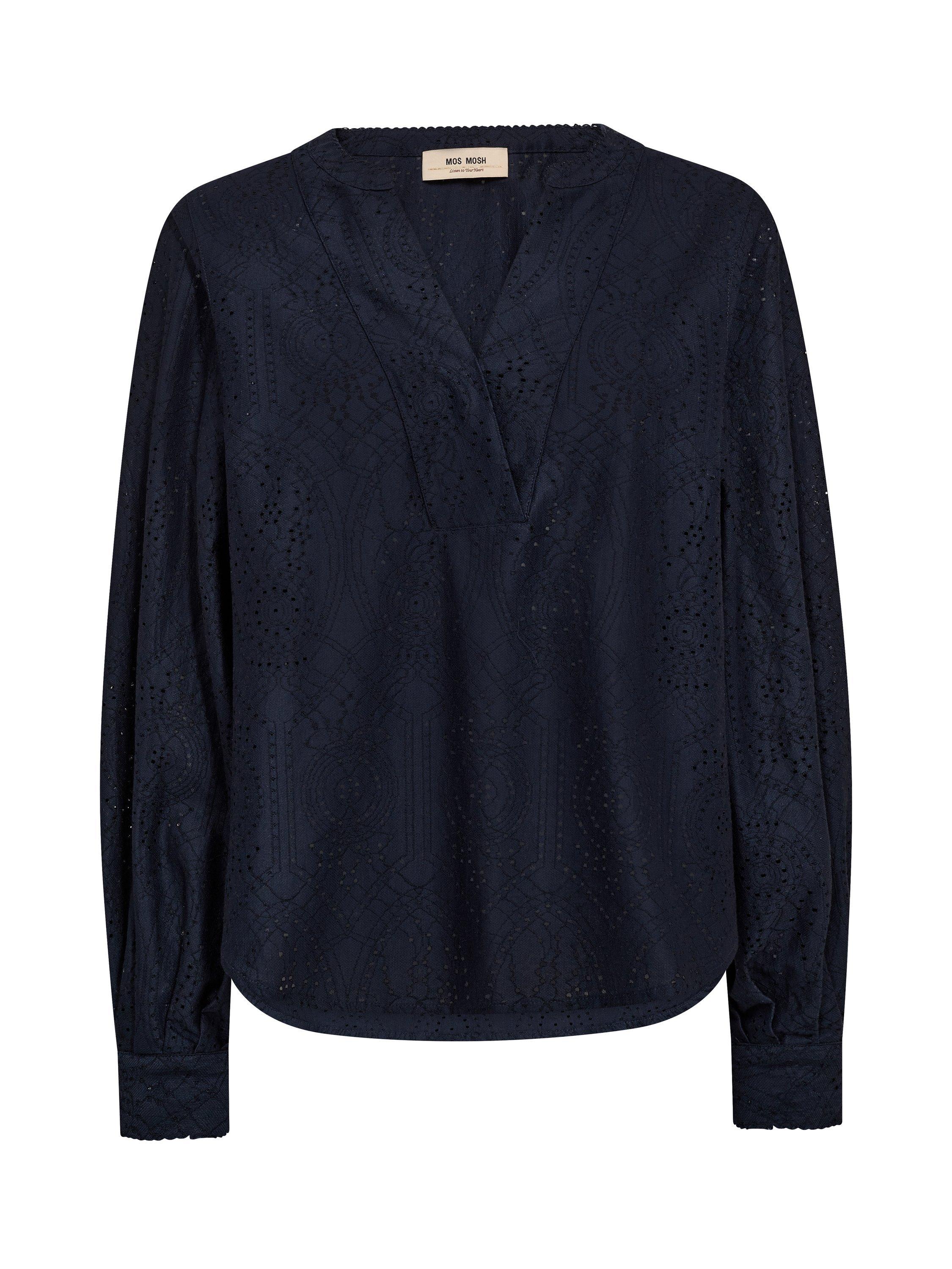 Product image 1 of 2, which shows MOS MOSH Yen Sina Lace Top, Navy, XS
