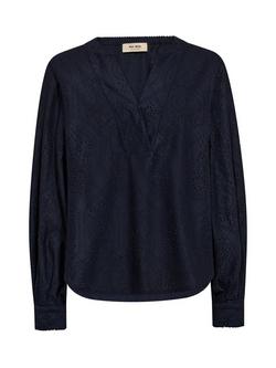 MOS MOSH Yen Sina Lace Top, Navy, Navy
