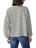Sisters Point Eliso Stripe Loose Fit Sweatshirt, Cream/Black