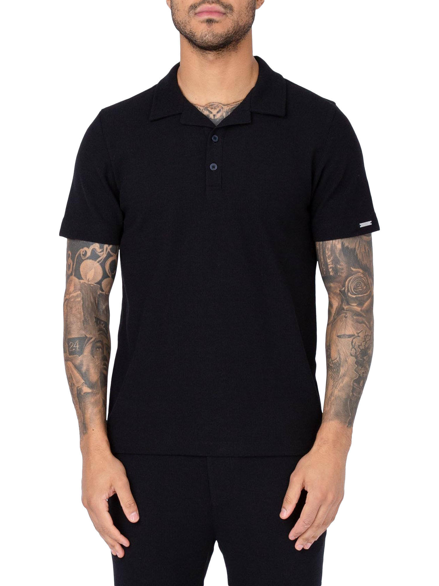 Product image 1 of 6, which shows LUKE 1977 Maderas Polo Shirt, Black, XS