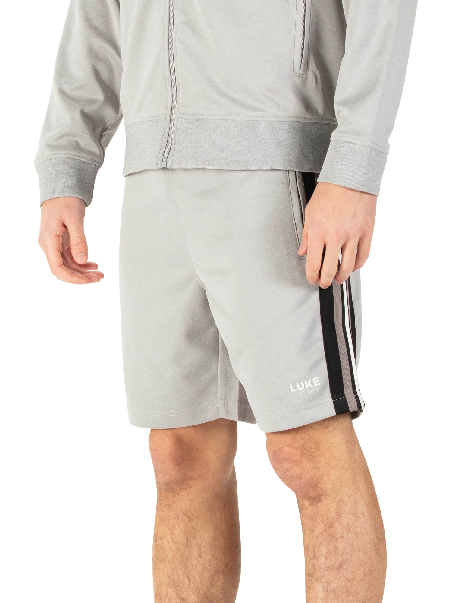 Product image 3 of 6, which shows LUKE 1977 Monteverde Jersey Shorts, Mid Grey Marl, XS