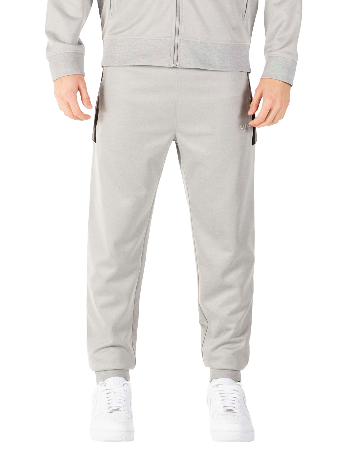 Product image 1 of 5, which shows LUKE 1977 Congo Joggers, Mid Marl Grey, XS