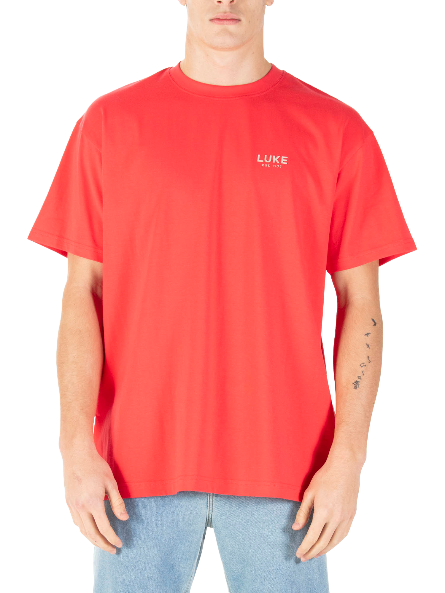 Product image 1 of 6, which shows LUKE 1977 Exquisite Relaxed Fit T-Shirt, Grenadine, XS