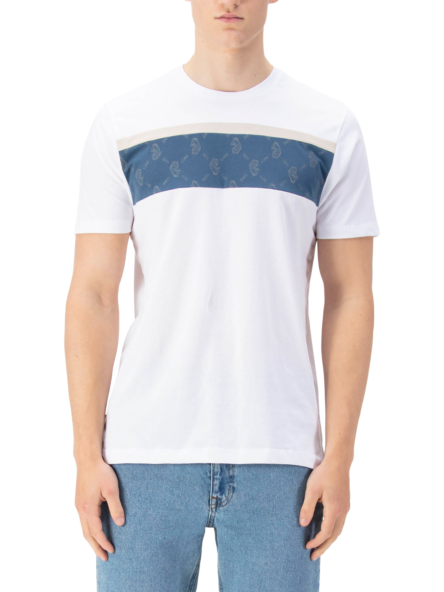 Product image 1 of 11, which shows LionsDenWhtDnBlu WH XS