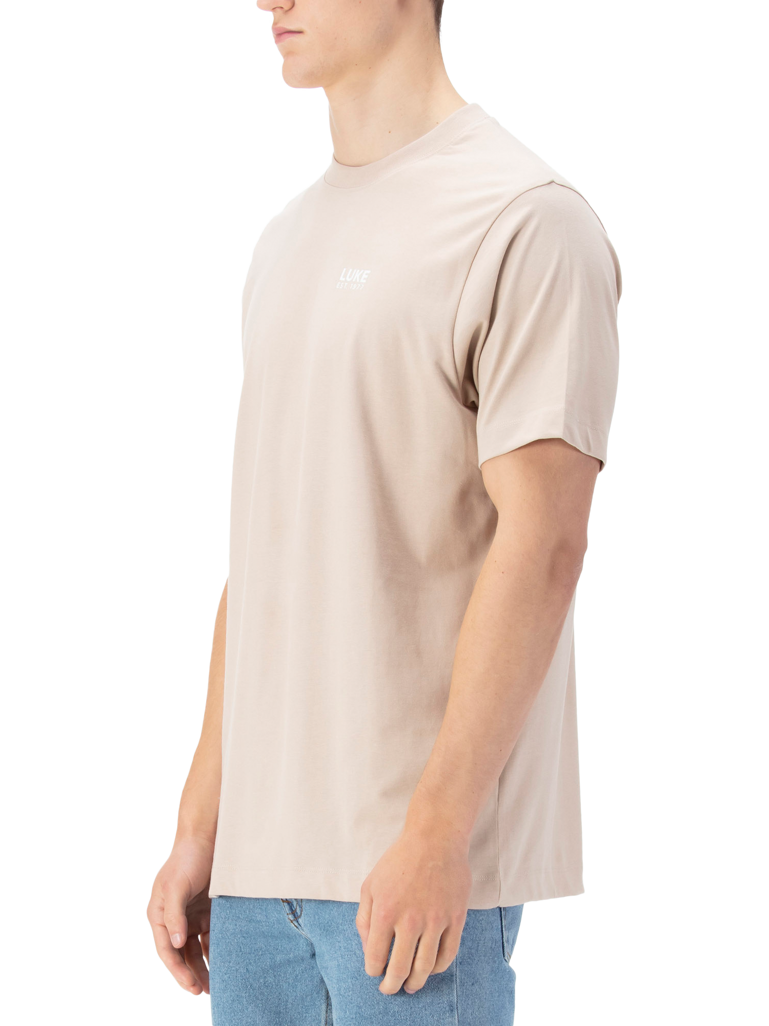 Product image 3 of 6, which shows LUKE 1977 Solstice Cotton T-Shirt, Dark Ecru, XS