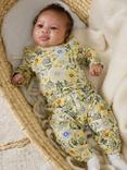 Polarn O. Pyret Baby Meadow Babygrow, Yellow