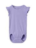 Polarn O. Pyret Baby Rib Babygrow, Purple