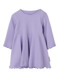 Polarn O. Pyret Baby Rib Dress, Purple, Purple