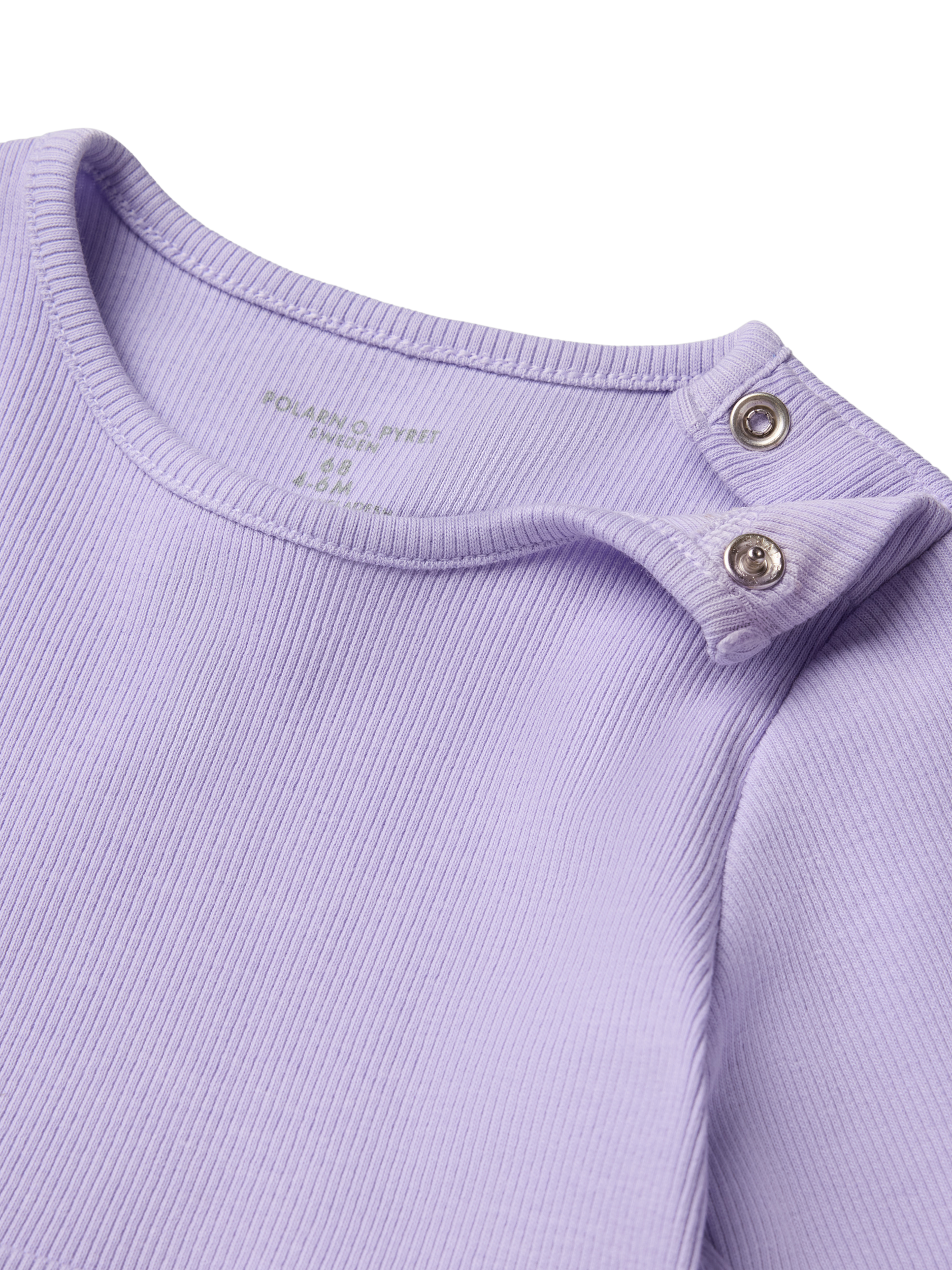 Product image 2 of 3, which shows Polarn O. Pyret Baby Rib Dress, Purple, 6-9 months