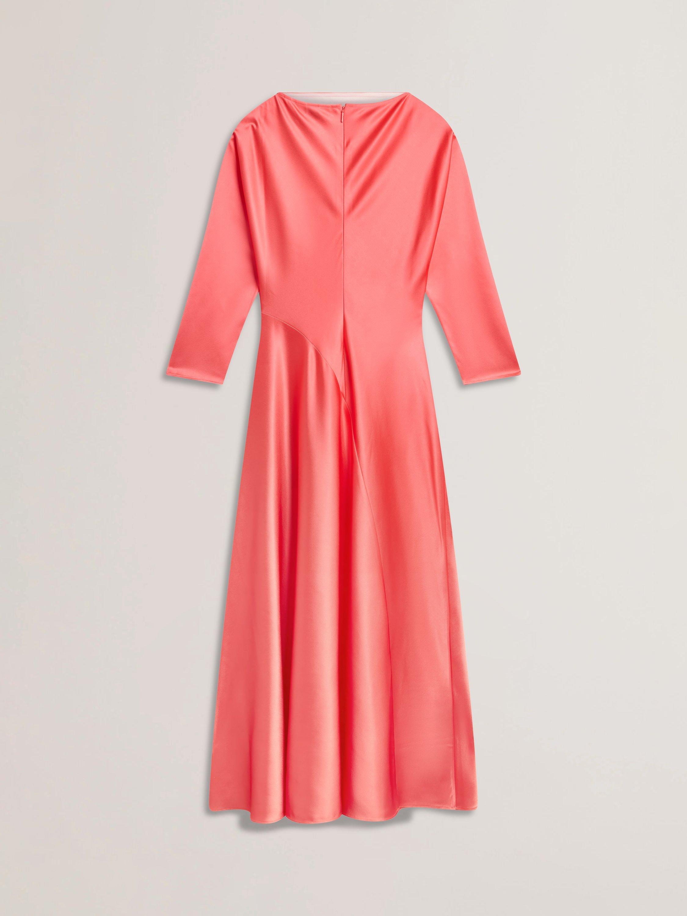 Product image 5 of 5, which shows Ted Baker Ticia Flower Graphic Midi Dress, Orange/Multi, 6