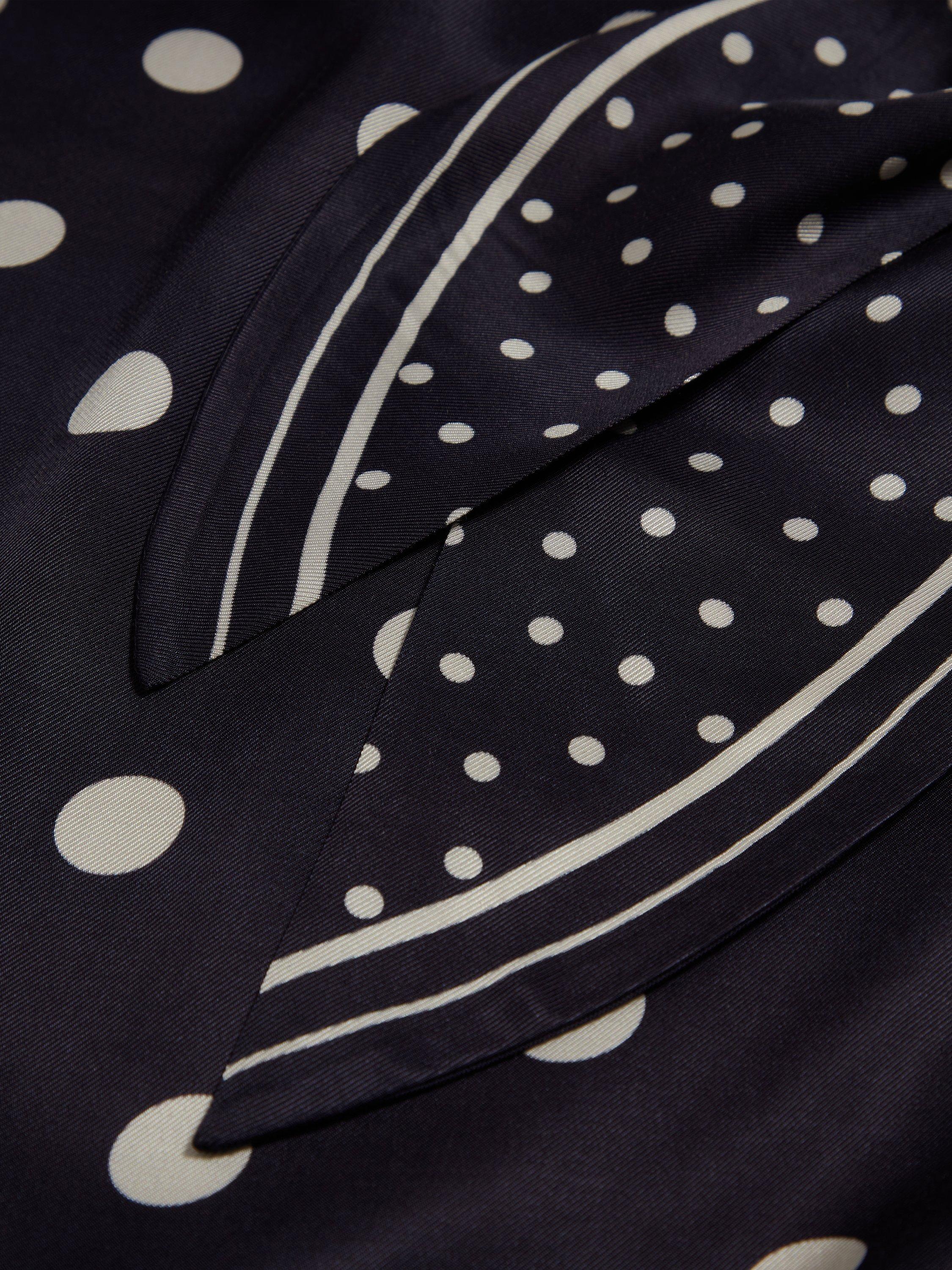 Product image 4 of 5, which shows Ted Baker Malmoa Knot Detail Wrap Over Midi Dress, Navy, 8