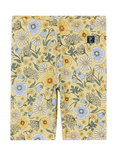 Polarn O. Pyret Kids' Floral Cycle Shorts, Yellow