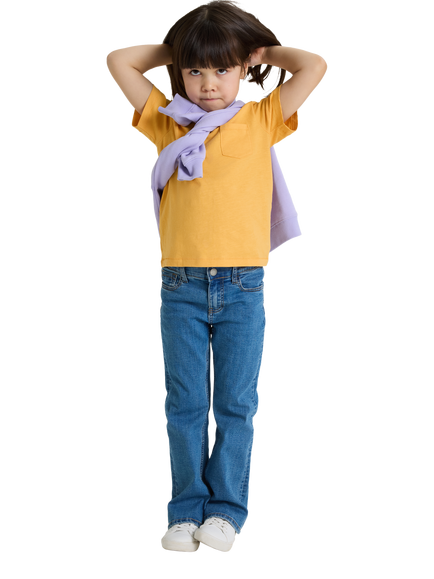Polarn O. Pyret Kids' Bootleg Jeans, Blue, Blue