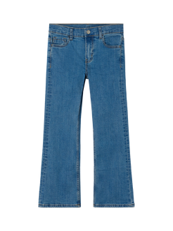 Polarn O. Pyret Kids' Bootleg Jeans, Blue - view 2, Blue