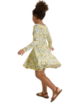Polarn O. Pyret Kids' Floral Dress, Yellow