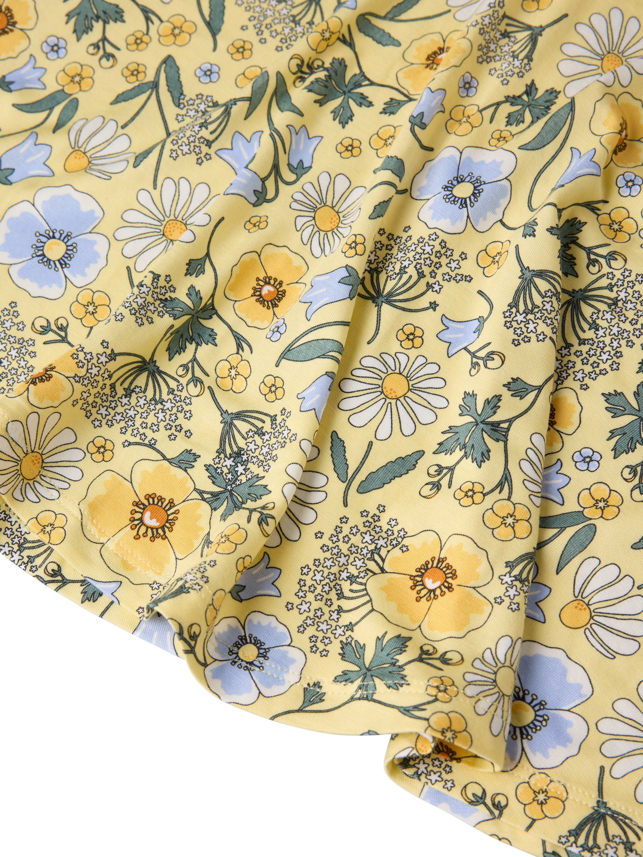 Product image 4 of 5, which shows Polarn O. Pyret Kids' Floral Dress, Yellow, 12-18 months