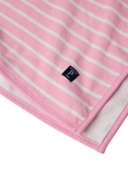 Polarn O. Pyret Kids' Organic Cotton Stripe Poncho Towel, Pink